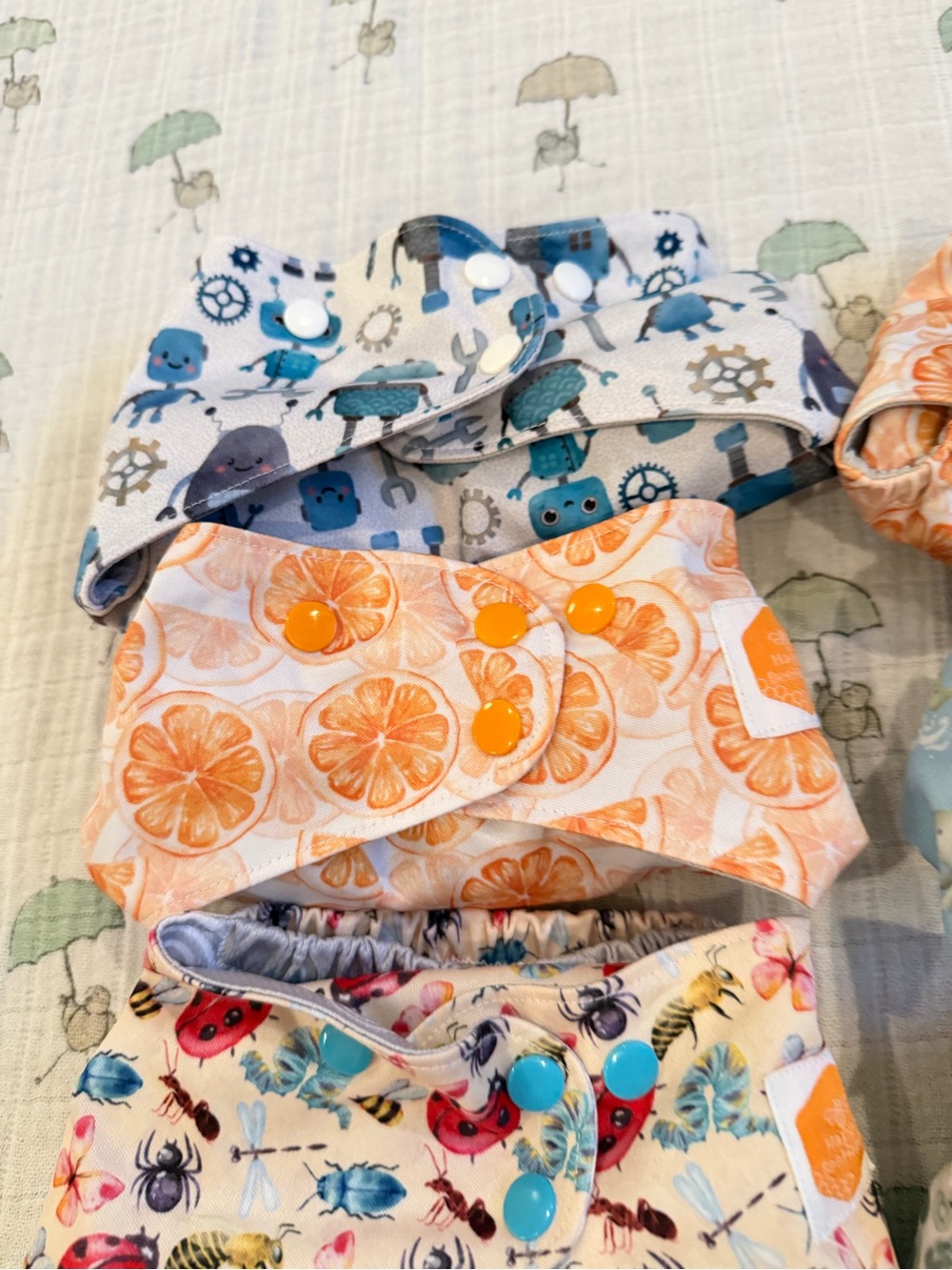Happy Beehinds Pocket Diapers Lot 7 No Inserts One Size - Picture 4 of 10